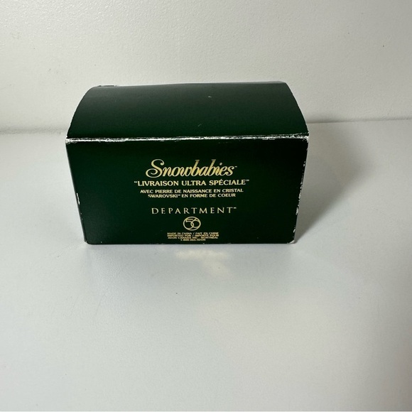 DEPARTMENT 56 SNOW BABY HOLDING ENVELOPE WITH RED HEART JEWEL BIRTHSTONE - Picture 3 of 9